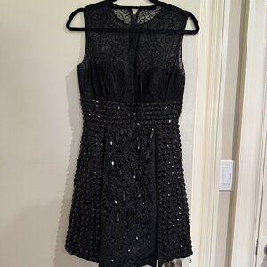 Jovani Black Beaded Cocktail Dress